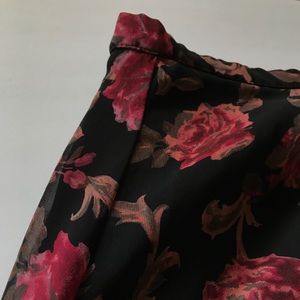 Sheer floral maxi skirt